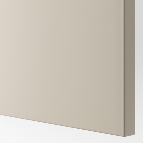 BESTÅ Storage combination with doors, white/Lappviken/Stubbarp light grey-beige, 120x42x74 cm