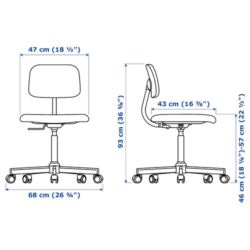 BLECKBERGET Swivel chair, Idekulla beige