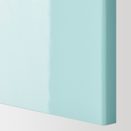 METOD Top cabinet, white Järsta/high-gloss light turquoise, 40x40 cm