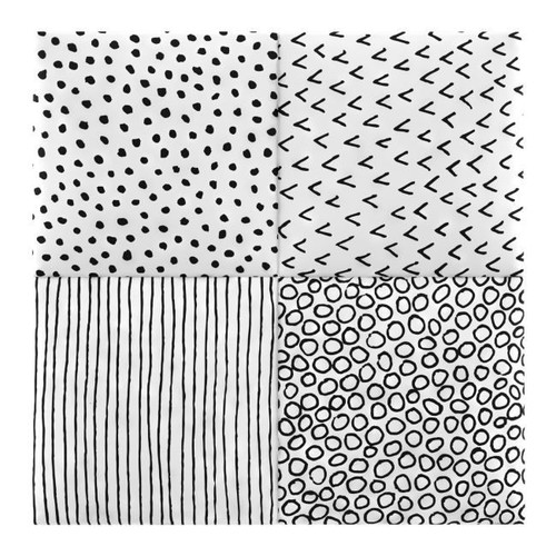 Upholstered Wall Panel Stegu Mollis Square 30 x 30 cm, black-white, 8pcs