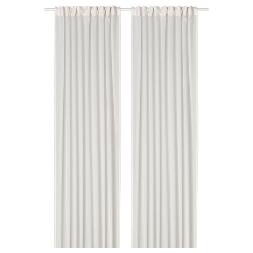 ROSENROBINIA Sheer curtains, 1 pair, white, 145x300 cm