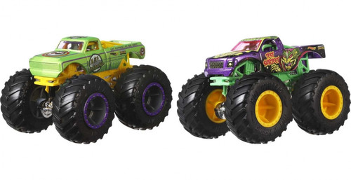 Hot Wheels Monster Trucks Vehicle 2-pack 1:64 FYJ64, 1pc, assorted colours, 3+