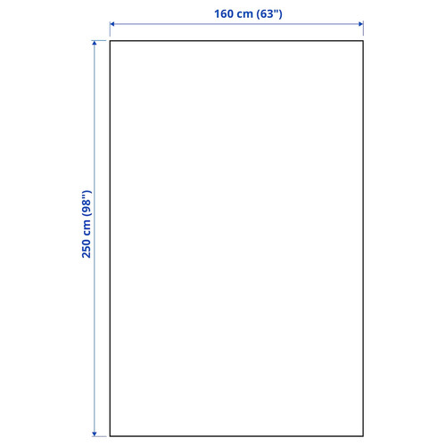 PRAKTVIAL Bedspread, off-white, 160x250 cm