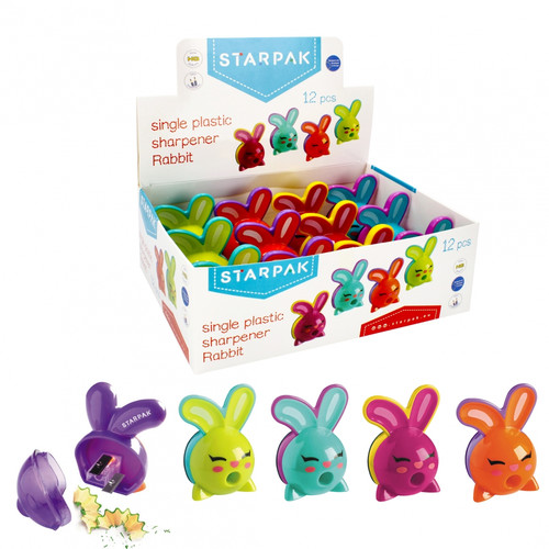 Starpal Single Plastic Sharpener Rabbit 12pcs