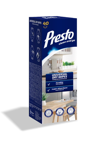 Presto Universal Dry Wipes 40pcs