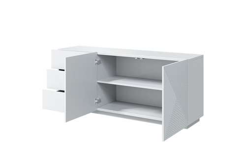 Cabinet with 2 Doors & 3 Drawers Asha 167cm, matt white