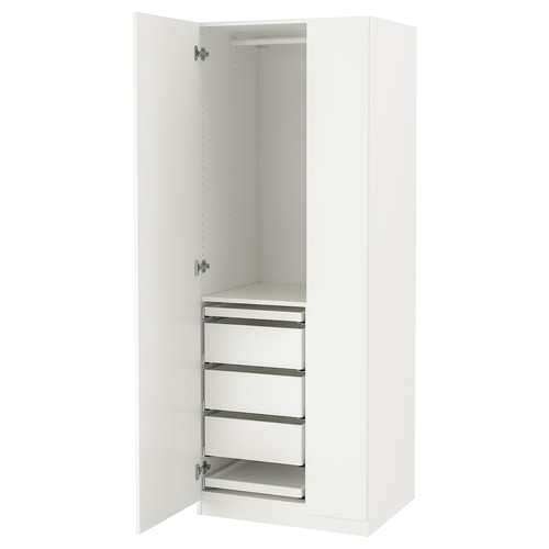 PAX / FORSAND Wardrobe combination, white/white, 75x60x201 cm