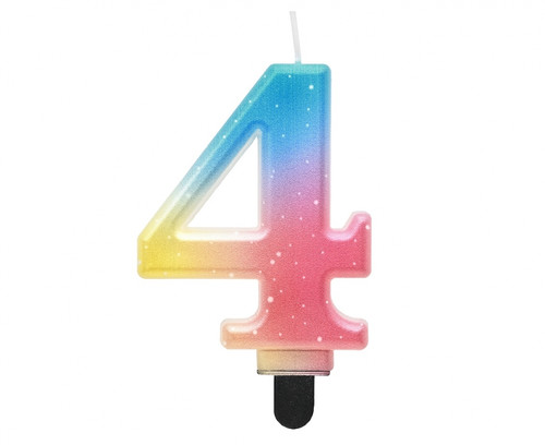 Birthday Candle 4, pastel ombre