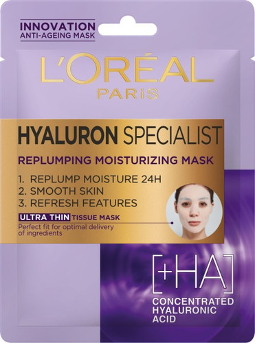 L'Oreal Hyaluron Specialist Replumping Moisturizing Tissue Mask 30g