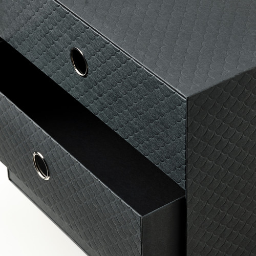 PALLRA Mini chest with 3 drawers, black, 33x26 cm