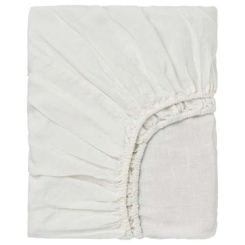 DYTÅG Fitted sheet, white, 90x200 cm