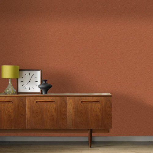 GoodHome Vinyl Wallpaper on Fleece Ethno, terracotta