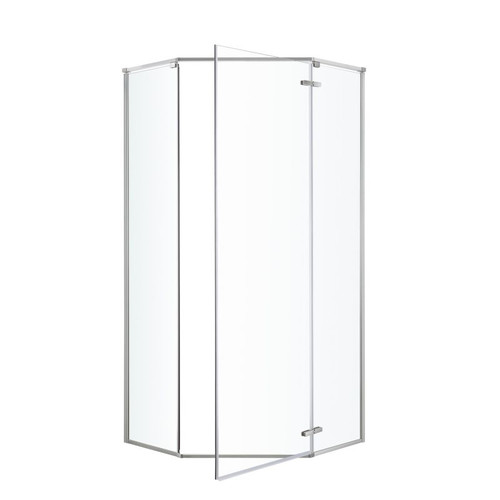 GoodHome Shower Enclosure Cabin Ezili 90 x 90 cm, chrome/transparent