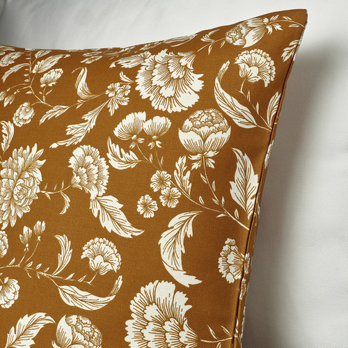 IDALINNEA Cushion cover, yellow-brown, 50x50 cm