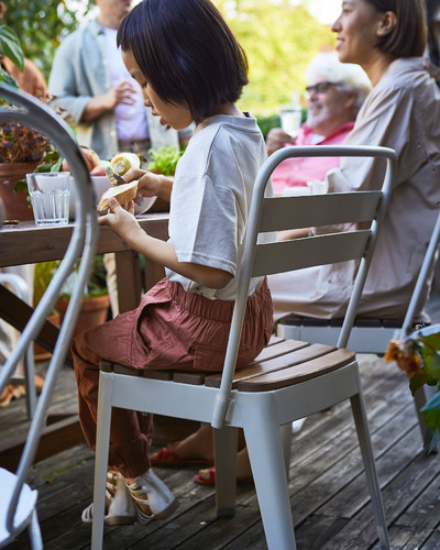 NORRMANSÖ Chair, outdoor, in/outdoor beige/acacia