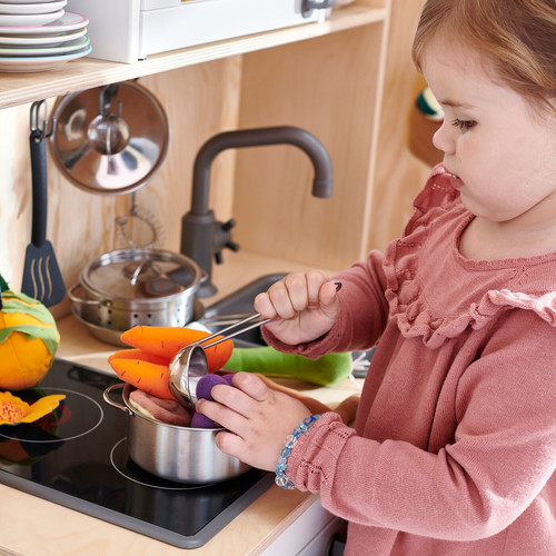 DUKTIG 5-piece toy kitchen utensil set, multicolour
