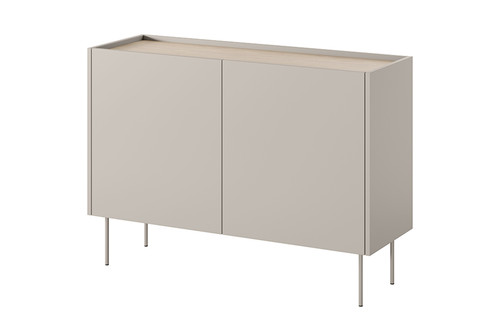 Two-Door Cabinet Desin 120, cashmere/nagano oak