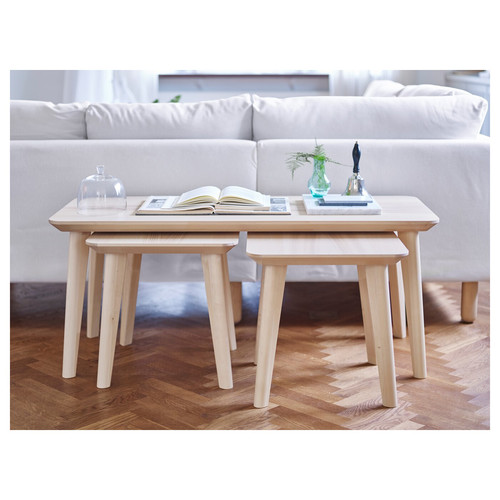 LISABO Coffee table, ash veneer, 118x50 cm