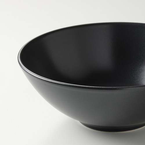 FÄRGKLAR Bowl, matt dark grey, 16 cm, 4 pack