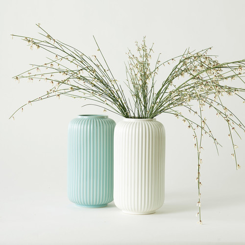 STILREN Vase, white, 22 cm