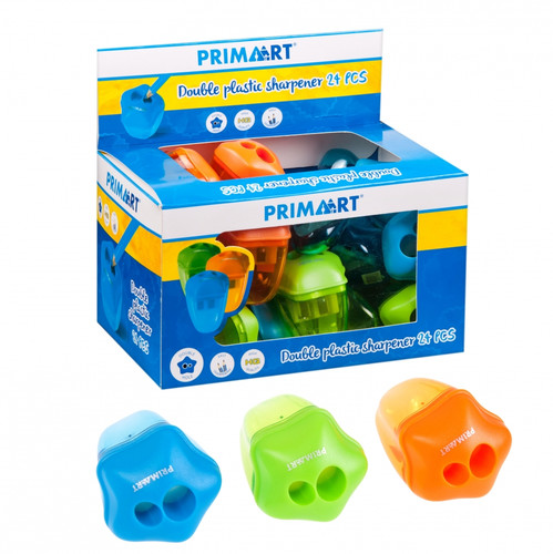 Prima Art Double Plastic Sharpener 24pcs