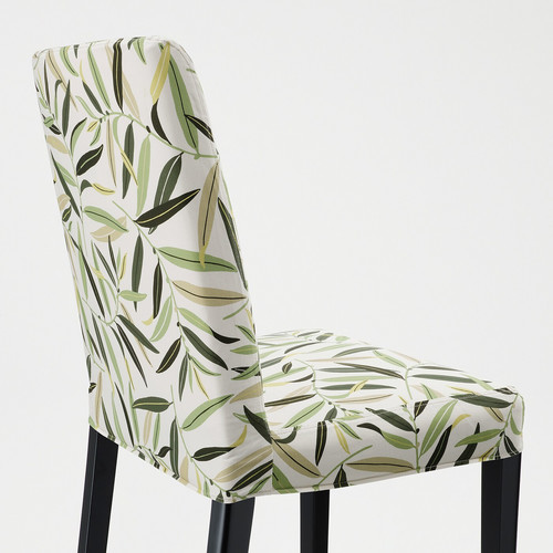 BERGMUND Chair, black, Fågelfors multicolour