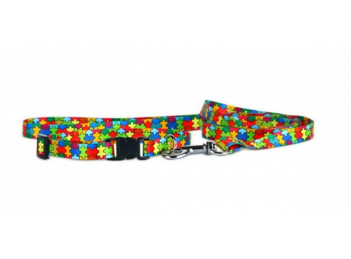 Matteo Dog Collar Plastic Buckle 10mm, puzzle