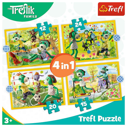 Trefl Children's Puzzle The Treflik Family 4in1 3+