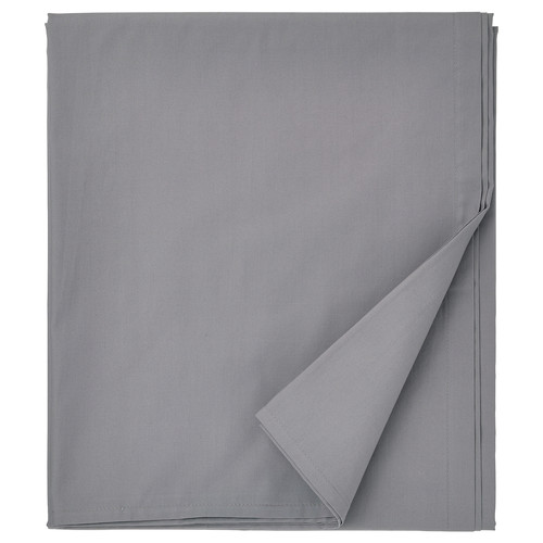 RÖNNVECKMAL Sheet, grey, 240x260 cm