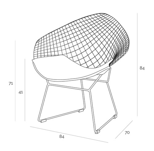 Chair HarryArm, black seat pad