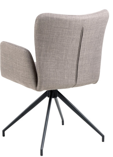 Upholstered Chair with Armrests Laura, light grey