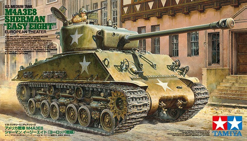 Tamiya Static Scale Model US Tank M4A3E8 Sherman Easy Eight 1:35 14+