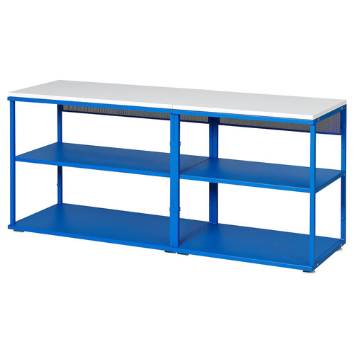 PLATSA Open shelving unit, blue, 140x42x63 cm