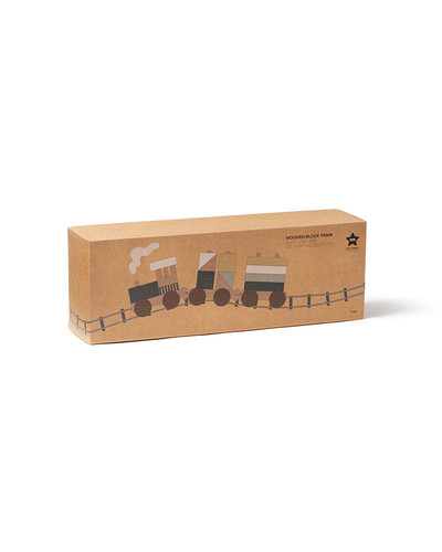 Kid's Concept Block Train, natural, 12m+