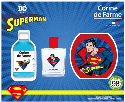 CORINE DE FARME Disney Superman Gift Set (Eau De Toilette 50ml + Foaming Gel 3in1 300ml + Snack Box)