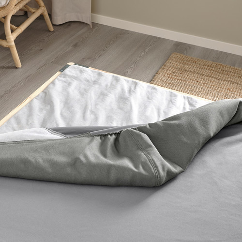 LYNGÖR Sprung mattress base, dark grey, 180x200 cm