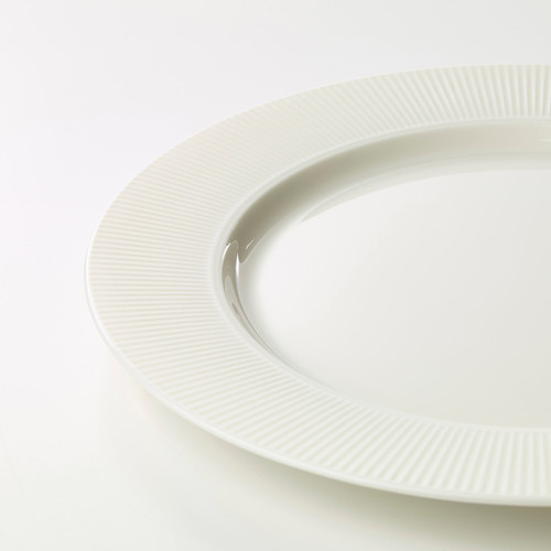 OFANTLIGT Plate, white, 28 cm