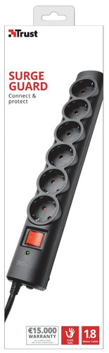 Trust Surge Protector EU-type 6 Socket