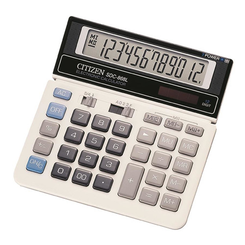 Citizen Office Calculator SDC-868L, black-white