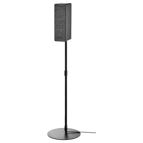 SYMFONISK Bookshelf speaker w floor stand, black/gen 2