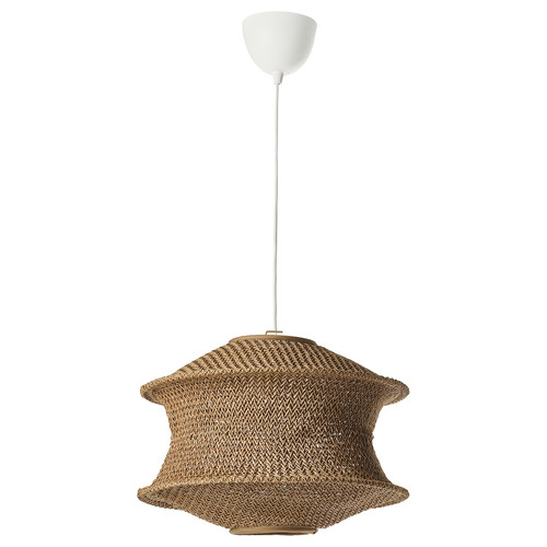 BLÅSTÅNG / HEMMA Pendant lamp, beige/white, 45 cm