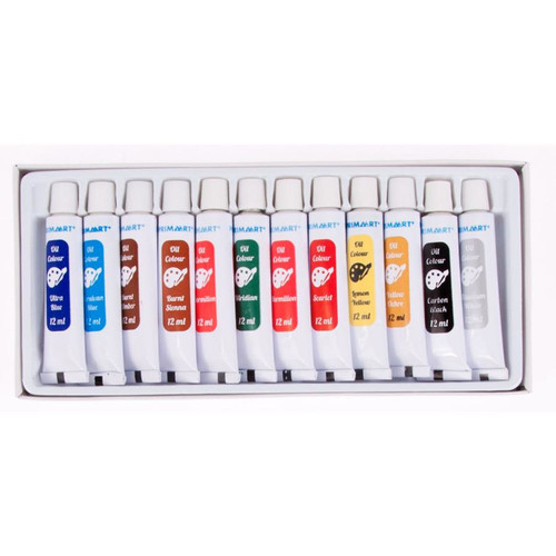 Prima Art Oil Paints 12 Colours x 12 ml