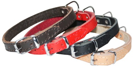 Dingo Leather Dog Collar 3.0x70cm, black