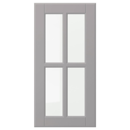 BODBYN Glass door, grey, 30x60 cm