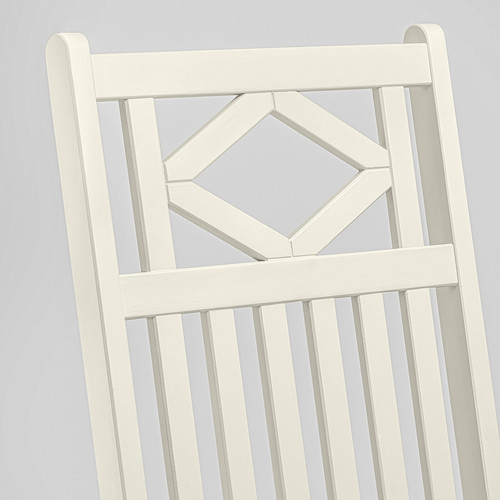 BONDHOLMEN Reclining chair, outdoor, white/beige