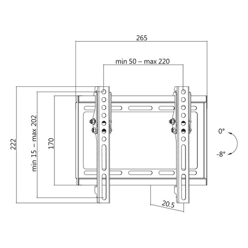 LogiLink TV/Monitor Wall Mount 23-42" max. 35kg