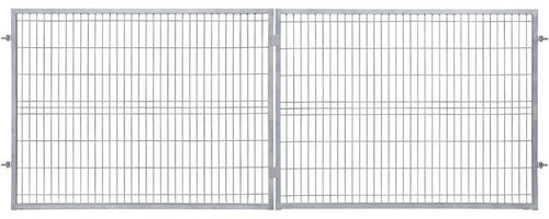 Double Swing Gate Steel 400 x 150 cm / 5 x 20 cm, galvanised