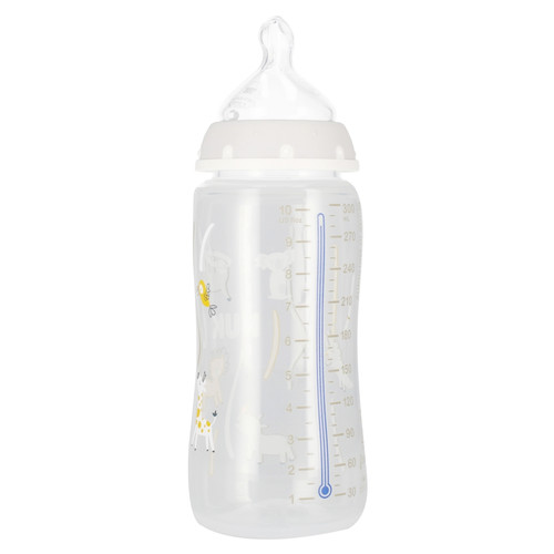 NUK First Choice Plus Baby Bottle with Temperature Control 300ml 0-6m, grey