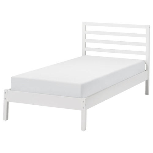 TARVA Bed frame, white stained/Luröy, 90x200 cm