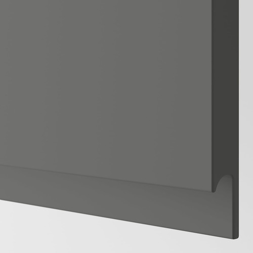 METOD Base cabinet with shelves/2 doors, white/Voxtorp dark grey, 60x60 cm